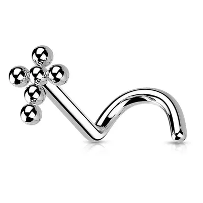 S4U Šperky4U Piercing do nosu křížek TITAN - TIT1189