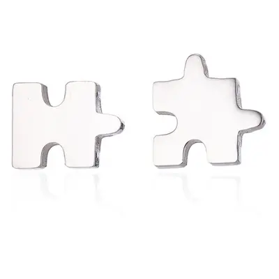 S4U Šperky4U Ocelové náušnice PUZZLE - OPN1042-ST