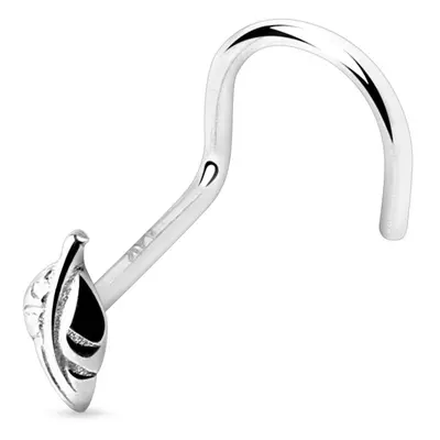 S4U Šperky4U Zlatý piercing do nosu - lístek, Au 585/1000 - ZL01190-WG