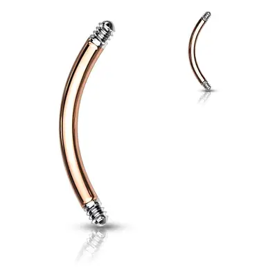 S4U Šperky4U Piercing - zlacená náhradní tyčka zahnutá 1,2 x 8 mm - ND018RD-1208