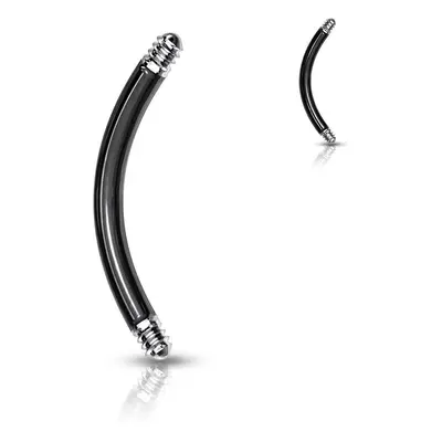 S4U Šperky4U Piercing - černá náhradní tyčka zahnutá 1,2 x 8 mm - ND018K-1208