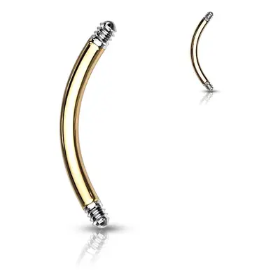 S4U Šperky4U Piercing - zlacená náhradní tyčka zahnutá 1,2 x 8 mm - ND018GD-1208