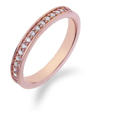 Stříbrný prsten Hot Diamonds Emozioni Infinito Rose Gold vel. 58