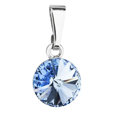 Evolution Group Přívěsek bižuterie se Swarovski krystaly modrý kulatý 54018.3 sapphire