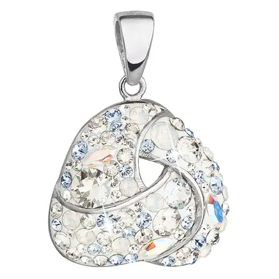 Evolution Group Stříbrný přívěsek s krystaly Swarovski modrý 34189.3 light sapphire