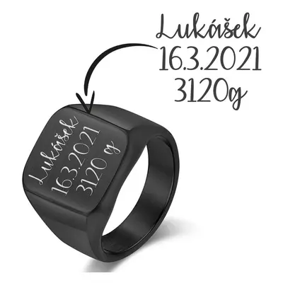 S4U Šperky4U Personalizovaný ocelový prsten (64) - OPR305K-64