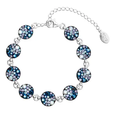 Evolution Group Stříbrný náramek se Swarovski krystaly modrý 33048.3 blue style