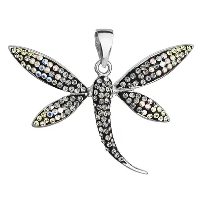 Evolution Group Stříbrný přívěsek s krystaly Swarovski měsíční vážka 34164.3 moonlight