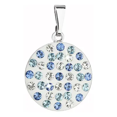 Evolution Group Přívěsek bižuterie se Swarovski krystaly modrý kulatý 54021.3 sapphire