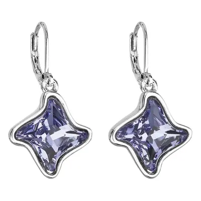 Evolution Group Náušnice bižuterie se Swarovski krystaly modrá hvězdička 51055.3 tanzanite