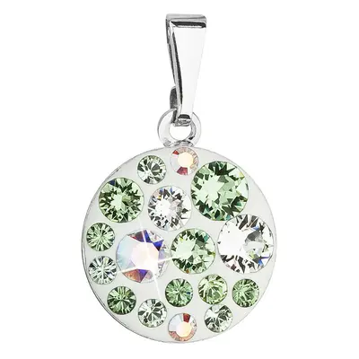 Evolution Group Přívěsek bižuterie se Swarovski krystaly zelený kulatý 54023.3 peridot