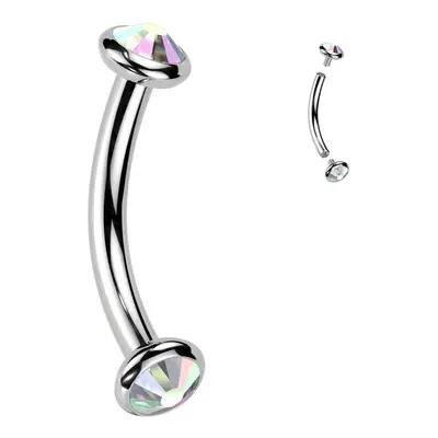 S4U Šperky4U Piercing do obočí TITAN (duhová) - TIT1381-AB