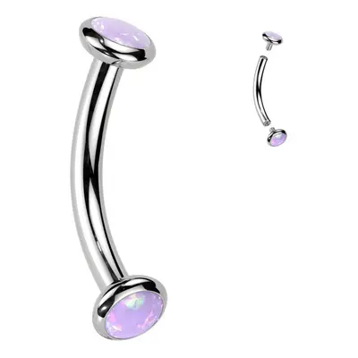 S4U Šperky4U Piercing do obočí TITAN, fialový opál - TIT1380-OP38