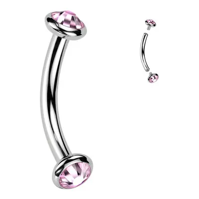 S4U Šperky4U Piercing do obočí TITAN (růžová) - TIT1381-P