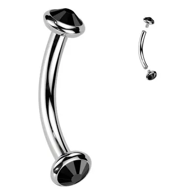 S4U Šperky4U Piercing do obočí TITAN (černá) - TIT1381-K