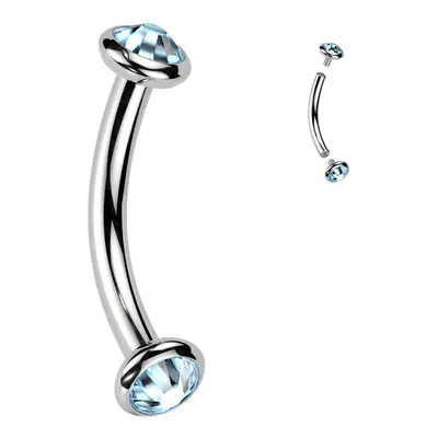 S4U Šperky4U Piercing do obočí TITAN (tyrkysová) - TIT1381-Q