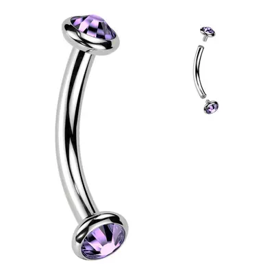 S4U Šperky4U Piercing do obočí TITAN (růžová) - TIT1381-TZ