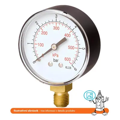 Pneumatics & Hydraulics Manometr stranový 0/4 bar - 63 mm - 1/4"