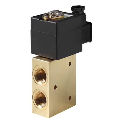 A.P.I. Solenoidový ventil mosazný 3/2U - G327U-12 Cívka: 24 V DC