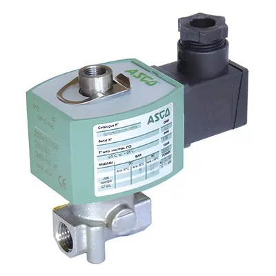 A.P.I. Solenoidový ventil nerezový 3/2NC - E314NCS-14C Cívka: 24 V DC