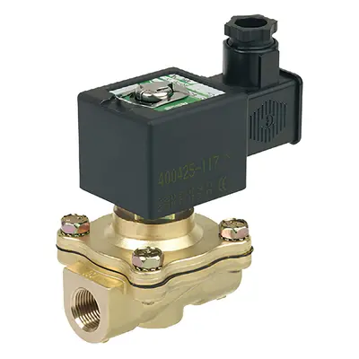 A.P.I. Solenoidový ventil mosazný 2/2 NC - E210-38 Cívka: 24 V DC