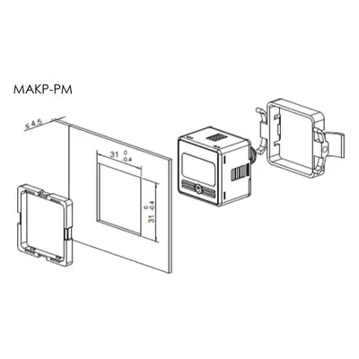 Adaptér pro montáž do panelu MAKP-PM