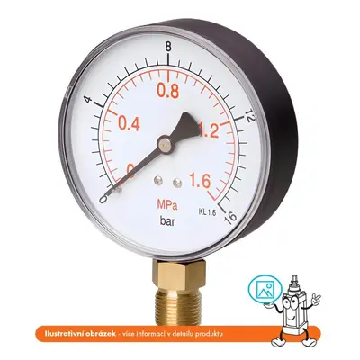 Pneumatics & Hydraulics Manometr stranový 0/16 bar - 100 mm - 1/2"