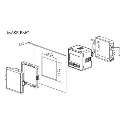 Adaptér pro montáž do panelu s krytem displeje MAKP-PMC