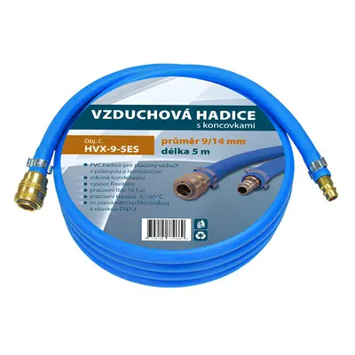 Black Wind Hadice pro stlačený vzduch HV 14/9 mm + Rychlospojka DN7,2 - 5 m