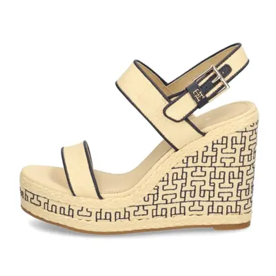 Tommy Hilfiger PLATFORM TH MONO RAFIA WEDGE