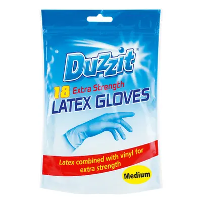 Duzzit latexové rukavice na úklid, velikost M 18ks