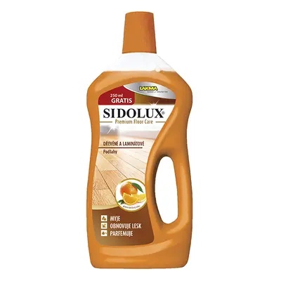 Sidolux Premium na dřevěné a laminátové podlahy - pomerančový olej 750ml+250ml zdarma