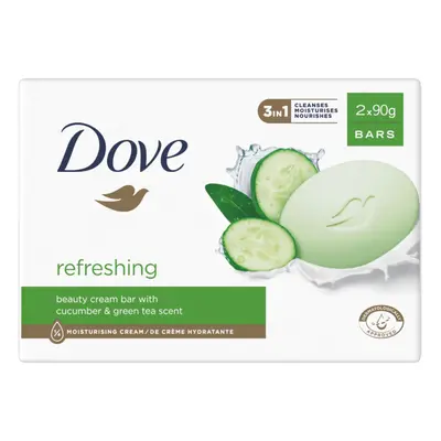 Dove tuhé mýdlo Go Fresh s okurkou 2x90g