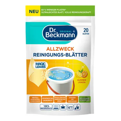 Dr.Beckmann Magic 100% rozpustné papírky pro přípravu univerzálního mycího roztoku Lemon 20ks