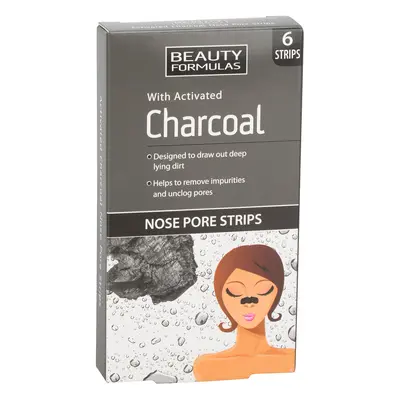 Beauty Formulas Charcoal čistící náplasti na nos 6 ks