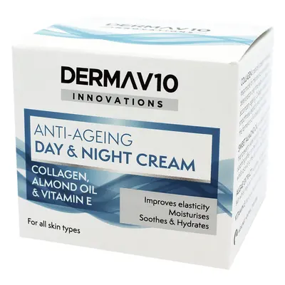 DERMA V10 kombinovaný denní a noční Anti Ageing krém s kolagenem 50ml