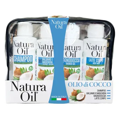 Natura Oil dárková tělová sada s certifikovaným kokosovým olejem 4x100ml