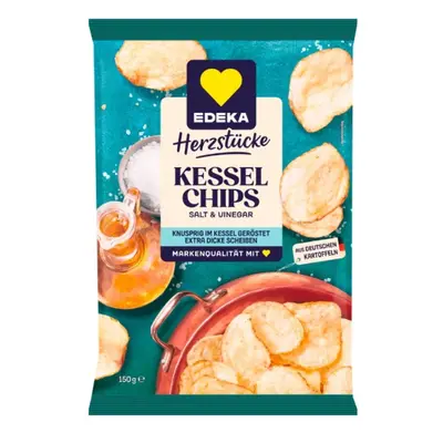 Edeka Kotlíkové chipsy Salt Vinegar 150g