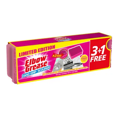 Elbow Grease Růžové houbičky na nádobí 4ks