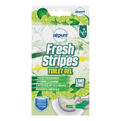 Airpure Fresh Stripes bezkošíkový WC gel Lime Zing 45ml