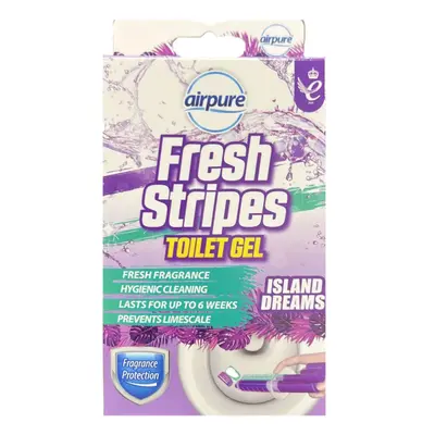 Airpure Fresh Stripes bezkošíkový WC gel Island Dream 45ml