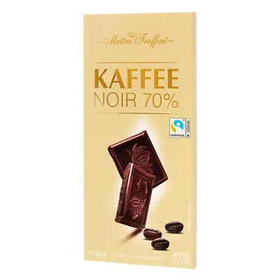 Maitre Truffout Hořká čokoláda 70% s kávou 100g