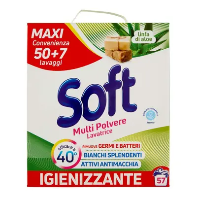 SOFT prací prášek s aloe vera na bílé prádlo 3,15KG 57PD