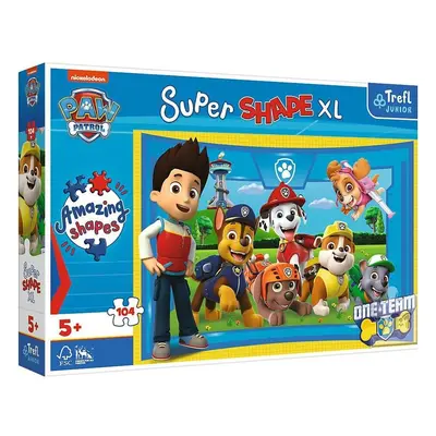 Trefl Puzzle 104 XL Super Shape Přátelé štěňat Tlapková patrola/Paw patrol