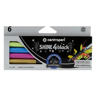 Centropen Popisovač Shine 2590 metallic 6 barev