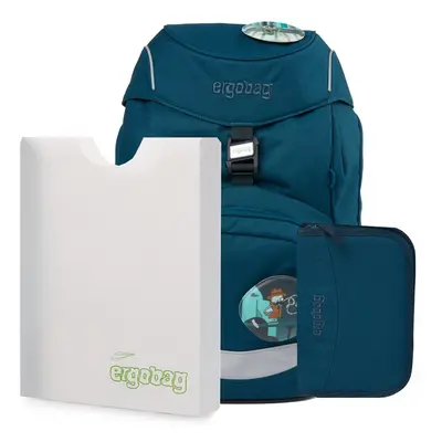 Ergobag Školní set prime Eco blue batoh+penál+desky