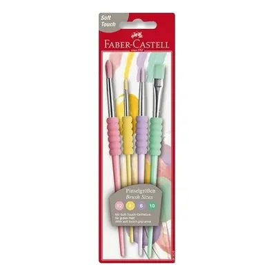 Faber-Castell Sada štětců Faber-Castell Soft pastelové 4 ks