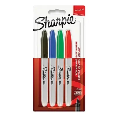 Sharpie Permanentní popisovač Sharpie Fine sada 4 ks