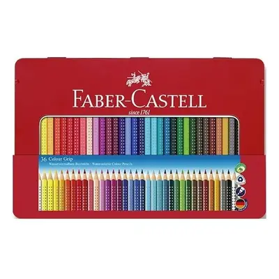 Faber-Castell Pastelky Faber-Castell Grip 2001 plechová krabička 36 barev