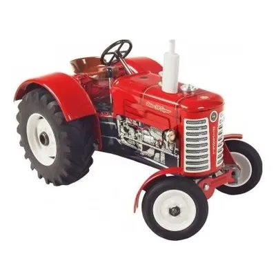 Kovap Traktor Zetor 50 Super červený na klíček kov 15cm 1:25